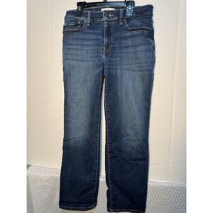 Lucky Brand Women's Size 10 Blue Straight Leg Mid-Rise Dark Wash Denim Jeans
